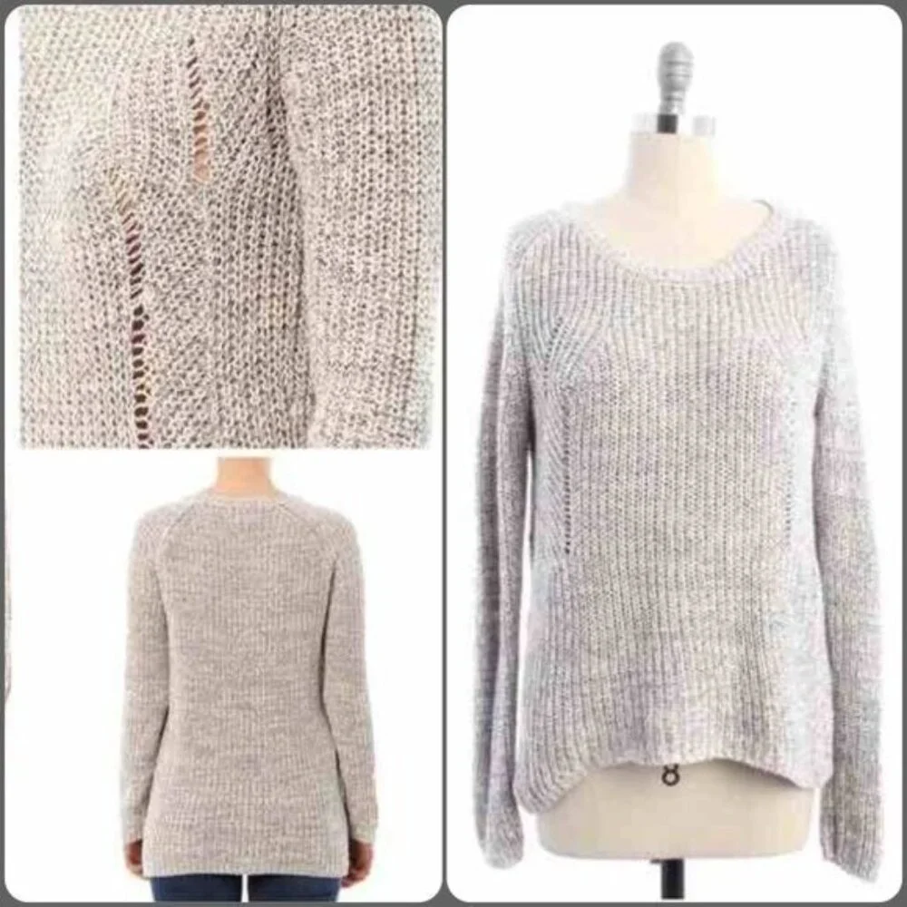 Anthropologie Tatiana Lose Knit Coastal Grandma Beachy Boho Cozy Sweater Lg - Picture 2 of 5